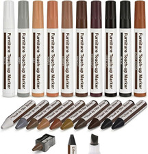 Furniture Markers Touch up Kit, 21 Pcs Wood Scratch Repair Kit with 10 Color Tou