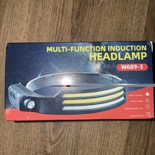 COB LED Headlamp USB Rechargeable Headlight Bar Head Band Torch Work Light 6000K