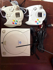 SEGA Dreamcast White Console Bundle, 2 Controllers, AV Cables, Composite RCA