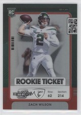 2021 Panini Contenders Optic Rookie Ticket Red Prizm 56/175 Zach Wilson #98 u6m