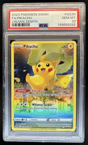 2023 Pokemon SWSH Crown Zenith Pikachu Galarian Gallery #GG30/GG70 PSA 10