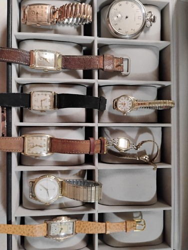 vintage watch collection Gruen,Bulova,Elgin