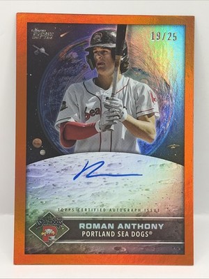 2024 Topps Pro Debut Future Cornerstones Orange Foil Roman Anthony Auto #/25 SSP