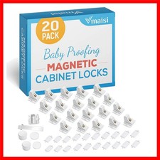 Secure Conceal: 20-Piece Baby-Proof Magnetic Cabinet Lock Set