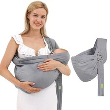 Baby Carrier  Wraps - Soft Adjustable Ring Sling for Newborns  Infants, Bre...