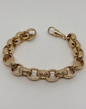 9CT gold English handmade belcher bracelet 41.9 gram, 11.3mm wide, 8.5-9 inch