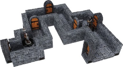 WZK16517 WarLock Tiles: Expansion Pack - 1 in Dungeon Straight Walls