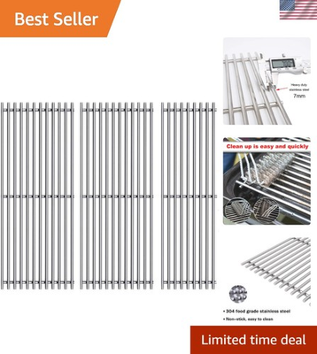 #ad S47E Grill Grates 18quot; Stainless 3 Pack for Charbroil 4 5 Burner $95.39