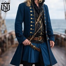 Pirate fashion coat , Renaissance Cosplay Jacket, Military Costume ,