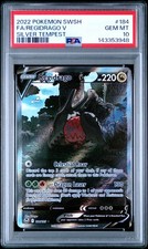 2022 POKEMON SWORD & SHIELD SILVER TEMPEST #184 FULL ART/REGIDRAGO V PSA 10