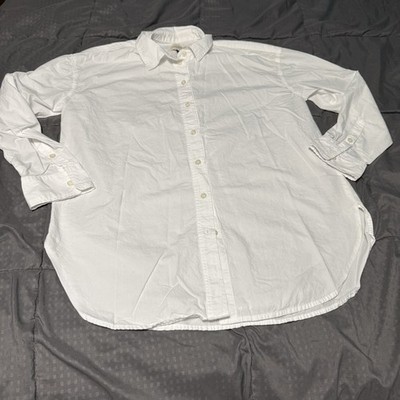 Universal Thread Women's Small Oversized Fit White Button Down 100% Cotton Shirt