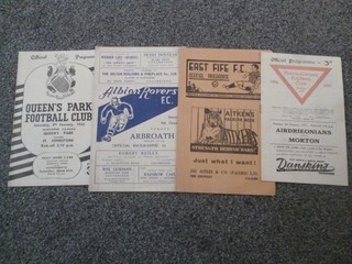 x4 Scottish 1954 & 1955 Football Programme Collection Job Lot MID 1950s
