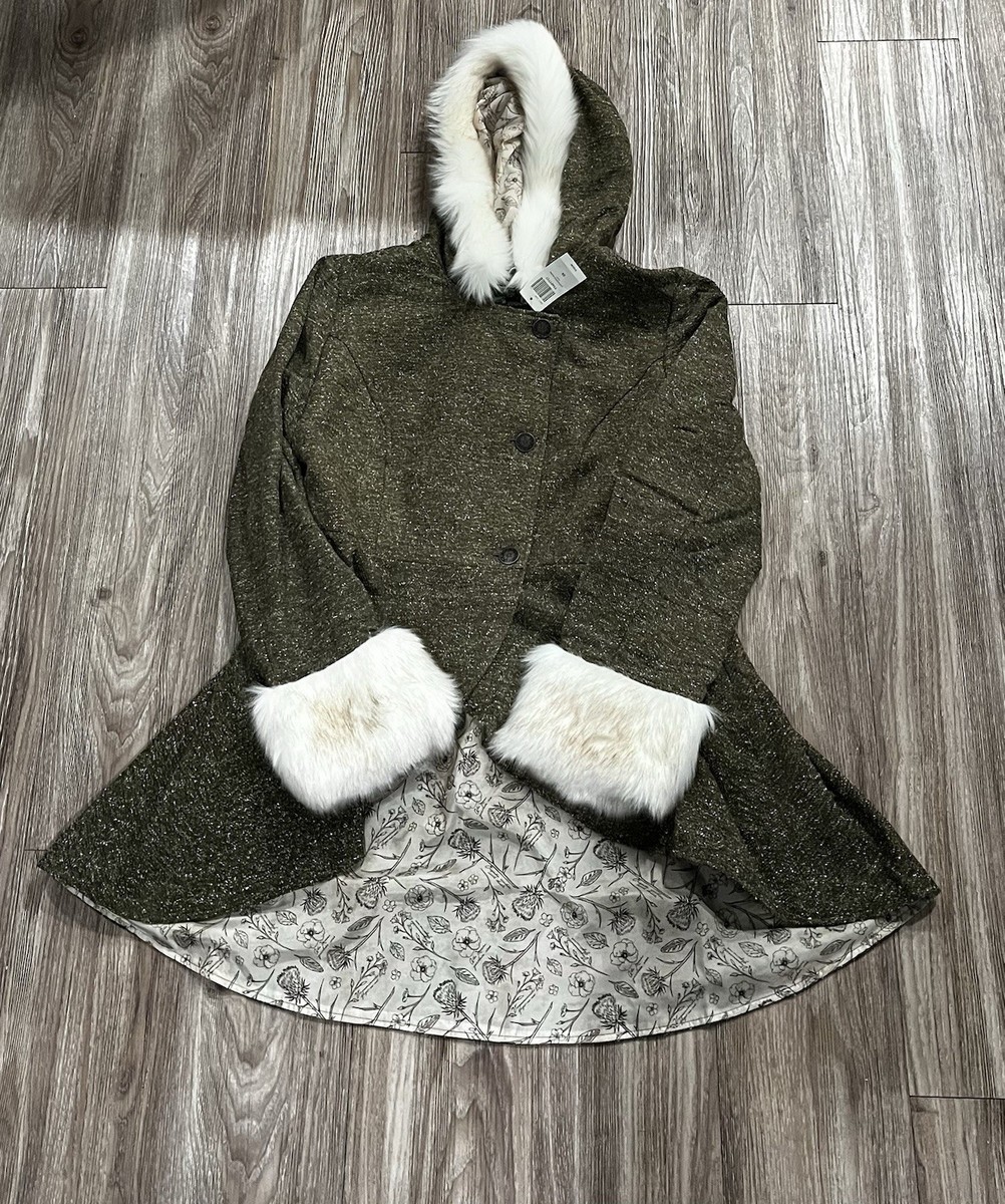 Hot Topic Outlander Claire's Riding Jacket Green Faux Fur XXLarge