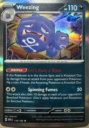 Weezing Holo Rare SV: Scarlet & Violet 151 110/165 NM