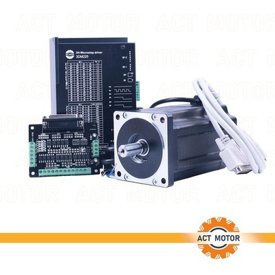 DE-Ship 1PC 34HT2330-N Nema34 Three-Phase Motor 125mm 6Nm+ 1PC 3DM225 Driver ACT