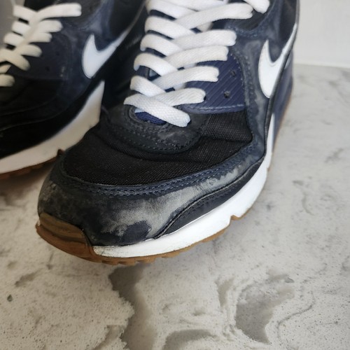 Nike Air Max 90 Shoes Mens 11 Midnight Navy Blue White Gum Sneakers FB9658-400 - Picture 4 of 20