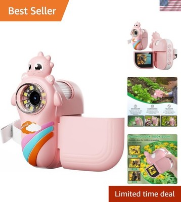 Mini Pocket Digital Microscope for Kids - 1000X, Adjustable LED & Easy to Use