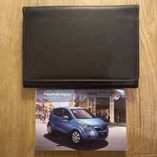 Vauxhall Agila Owners Manual Handbook Wallet Driver Pack Mk2 2007-2015 Vauxhall Agila Owners Manual Handbook Wallet Driver Pack Mk2 2007-2015