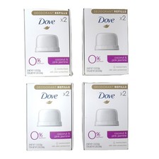 Dove Deodorant Refill Kit 4 Boxes includes 8 refills Coconut and Pink Jasmine