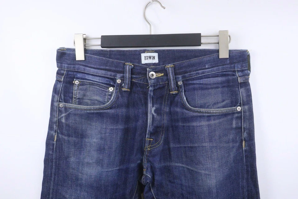 EDWIN JAPANESE Denim ED-55 Regular Tapered Selvedge Jeans Size 31 X 34 - Image 2 of 4
