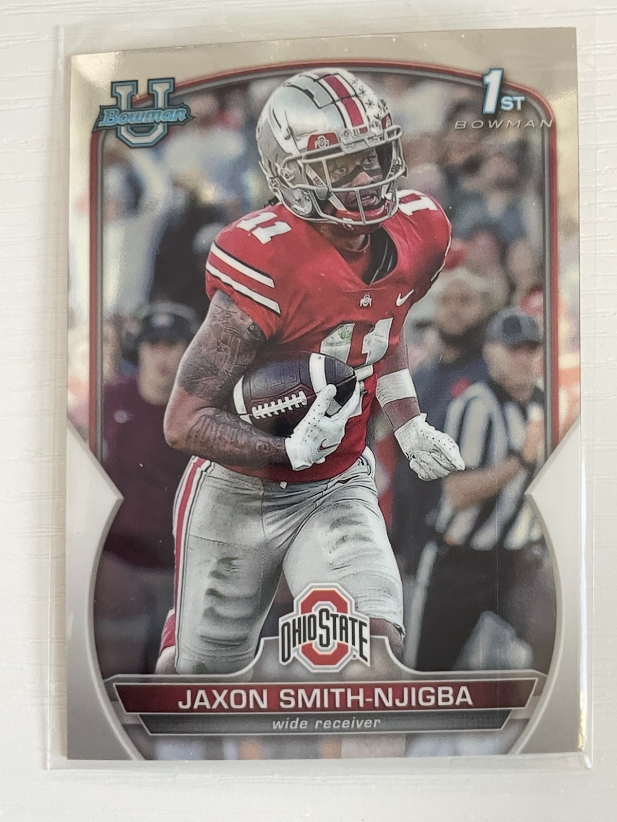 JAXON SMITH-NJIGBA 2022 Bowman U Chrome 1st SILVER RC #78 OHIO STATE