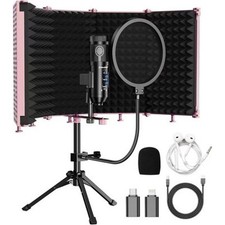 Upgraded Studio Recording Microphone with Isolation Shield Pop Filter