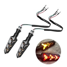 2 PCS Motorcycle Indicators Flowing Turn Signal Lights, Motorbike Red