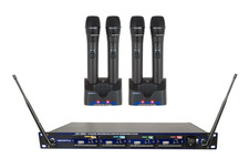 VocoPro UHF-5805 Four Channel Rechargeable 900Mhz Wireless Microphone System