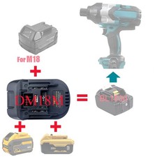 USB Battery Adapter Converter For 20V DEWALT Milwaukee M18 Convert To Makita 18V