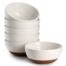 10 OZ Ice Cream Bowls Set of 6-4.5" Ceramic Small Dessert Bowls for Dips, Por...