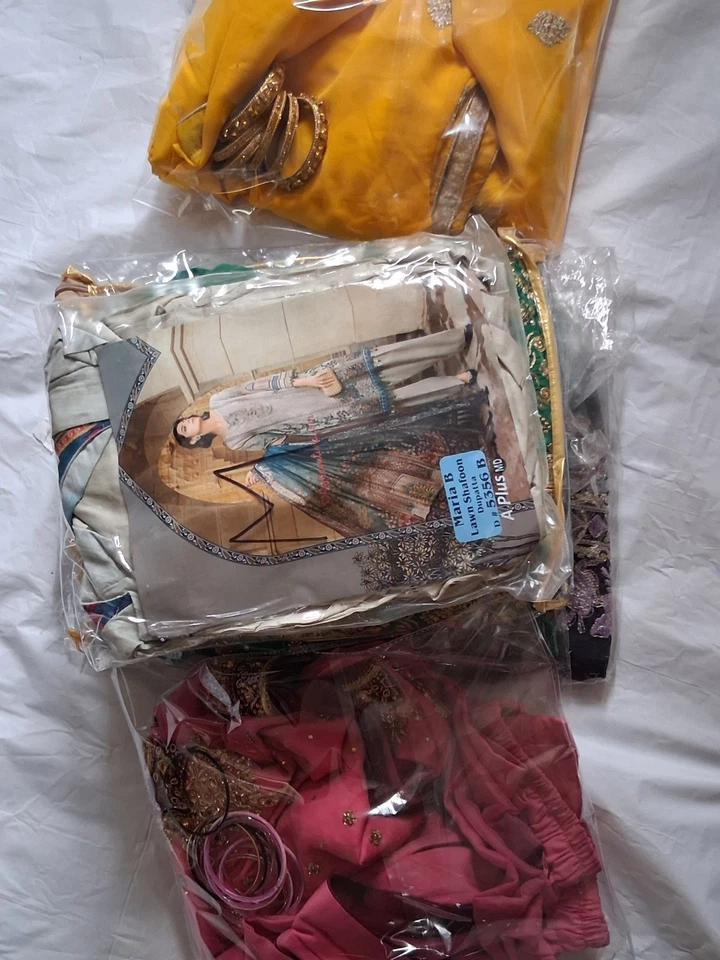 Conjunto Sharara indio de 3 piezas para mujer. multicolor!Con tela extra lote de 6 Foto 2 de 4