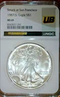 1987-S American Silver Eagle MS 69 NGC UltraBreaks label