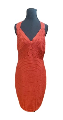 Kardashian Kollection Size Large Red Bandage Bodycon Dress