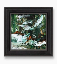 Scottish Coast Deep Wave Expressionist Painting Nordic Sea Storm Texture Artwork