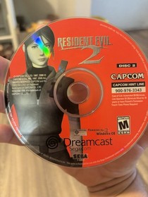 Capcom Resident Evil 2 Sega Dreamcast Disk 1 and Disk 2 Only Tested Working