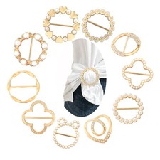 10PCS Scarf Ring Clip Cute T-Shirt Clips for Women Clothing, Different Sized ...