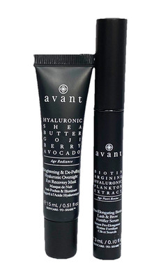 Avant Brightening & De-Puffing Hyaluronic Eye Mask / Lash & Brow Fortifier Serum