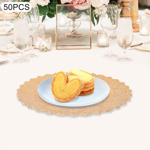13in 50pcs Antique Charger Plates For Wedding Party Table Decoration For Banquet - Bild 9 von 13
