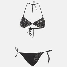 Roberto Cavalli Beachwear Black Logo Monogram...