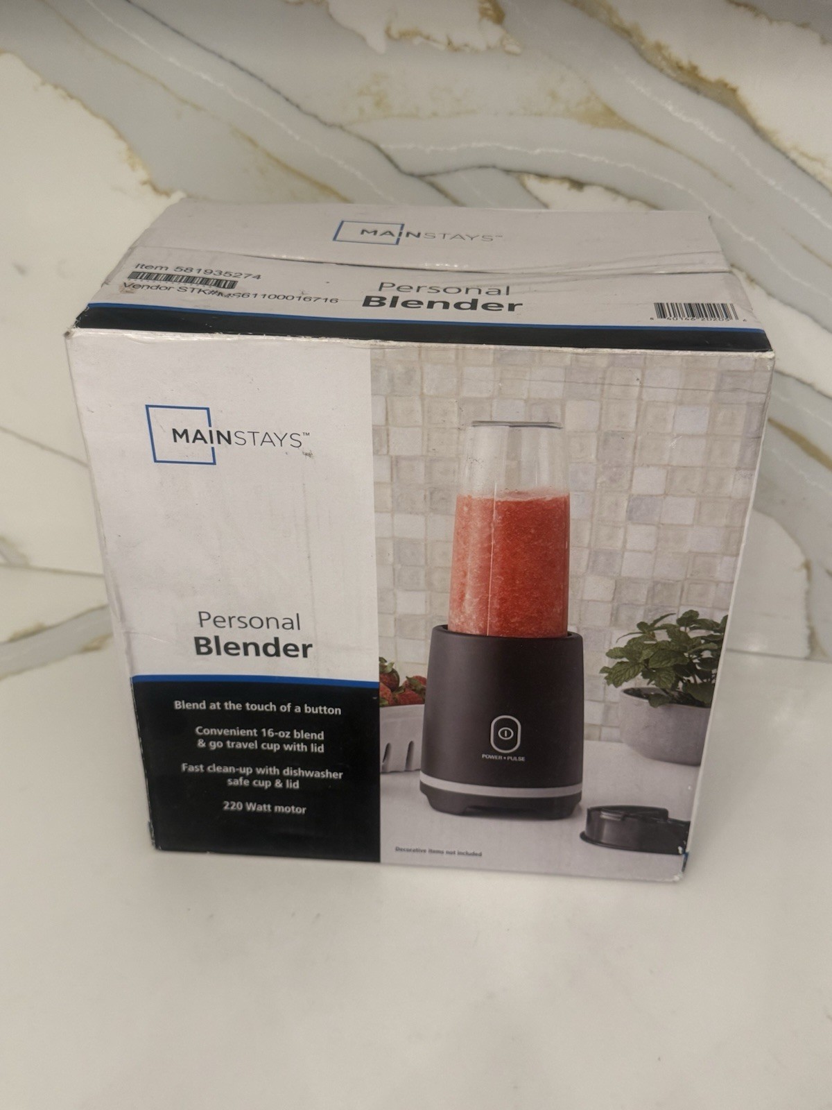 New Mainstays Single Serve Personal 16 Oz Blender- Blend & G