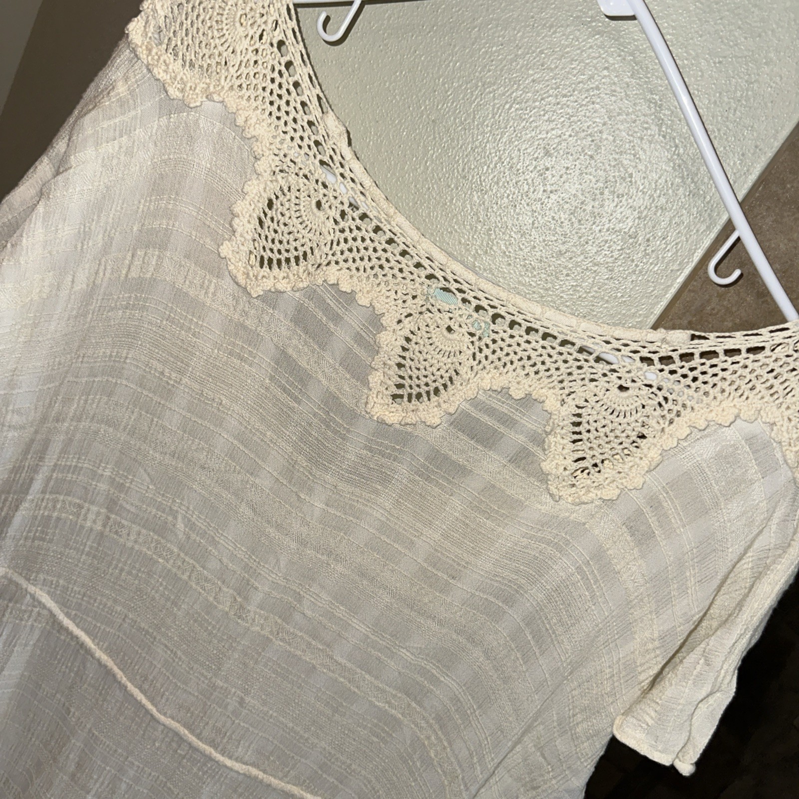 Kimchi Blue Sheer Beige Gauze Like Long Swimsuit … - image 6