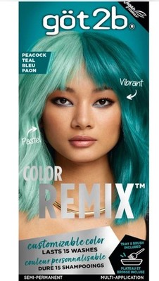 got 2B-Color Remix Customizable Color Lasts For 15 Washes - #097Peacock Teal-NIB
