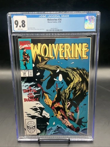 Wolverine #34 (Marvel Comics December 1990) CGC Graded 9.8 White Pages
