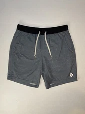 Vuori Men’s Lined Athletic Shorts V302 Gray Speckle 7” Inseam Size M Gym Run