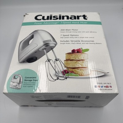Cuisinart HM-70 Power Advantage 7-Speed Hand Mixer Silver White