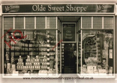 Ansichtskarte -: Cornwall, Mr. Simms Olde Sweet Shoppe