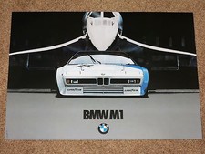 BMW M1 & CONCORDE POSTER 36 - M MOTORSPORT / DIN A1 ORIGINALE D'EPOCA in ottime condizioni