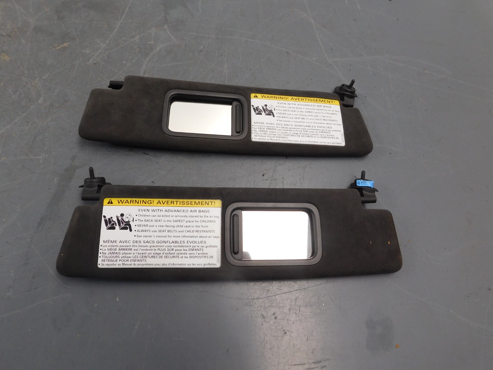 2018 17 18 19 20 Audi R8 V10 Plus Alcantara Sun Visors - 1 Damaged #2429 Y1
