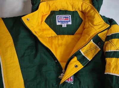 VTG STARTER PRO LINE GREEN BAY PACKERS 1/2 ZIPP WITH HOOD PULLOVER