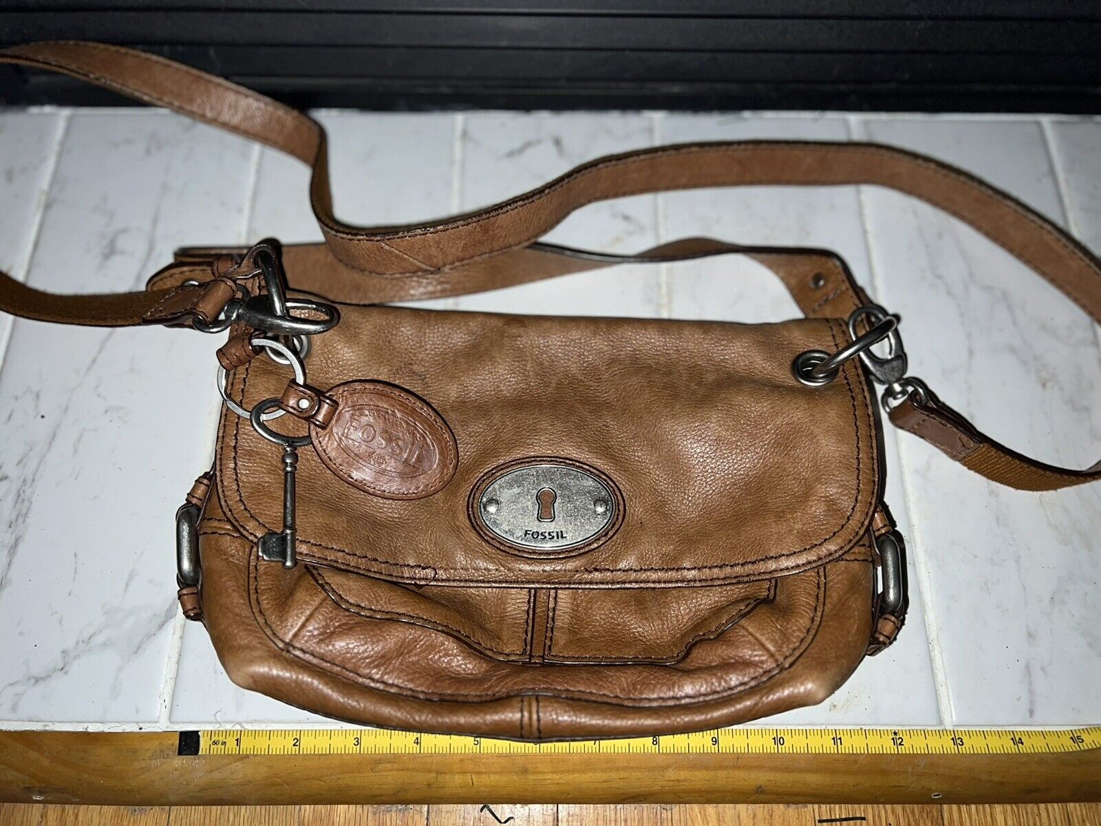 Fossil - EUC vintage crossbody leather bags - image 8